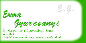 emma gyurcsanyi business card